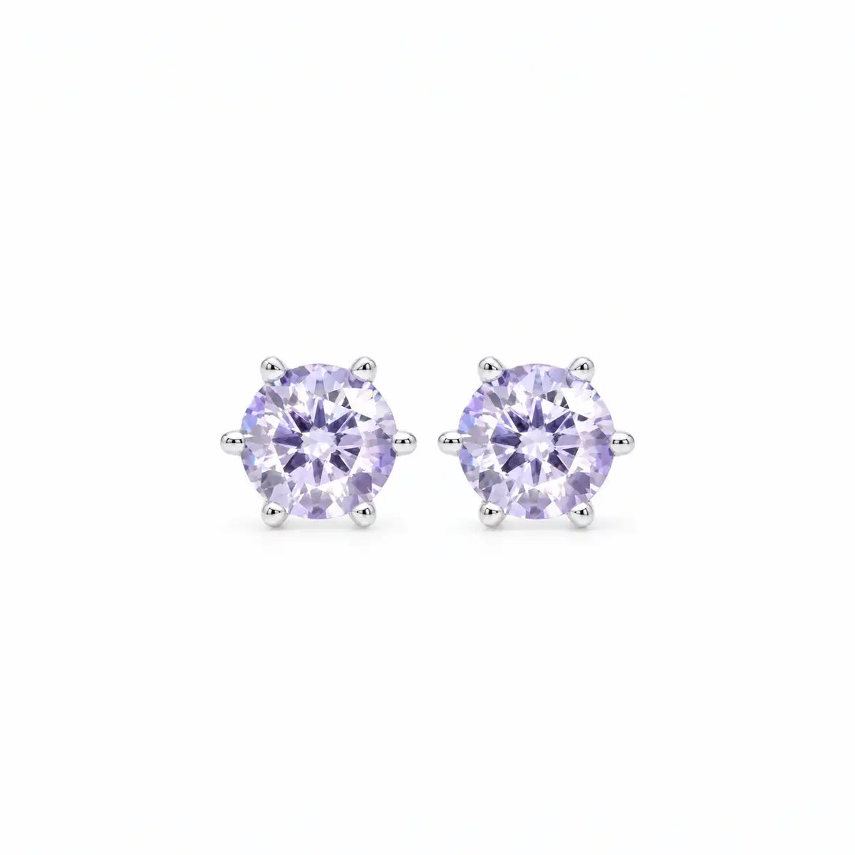 Small Silver Clover Earrings with Zirconia 18K Gold Plated
