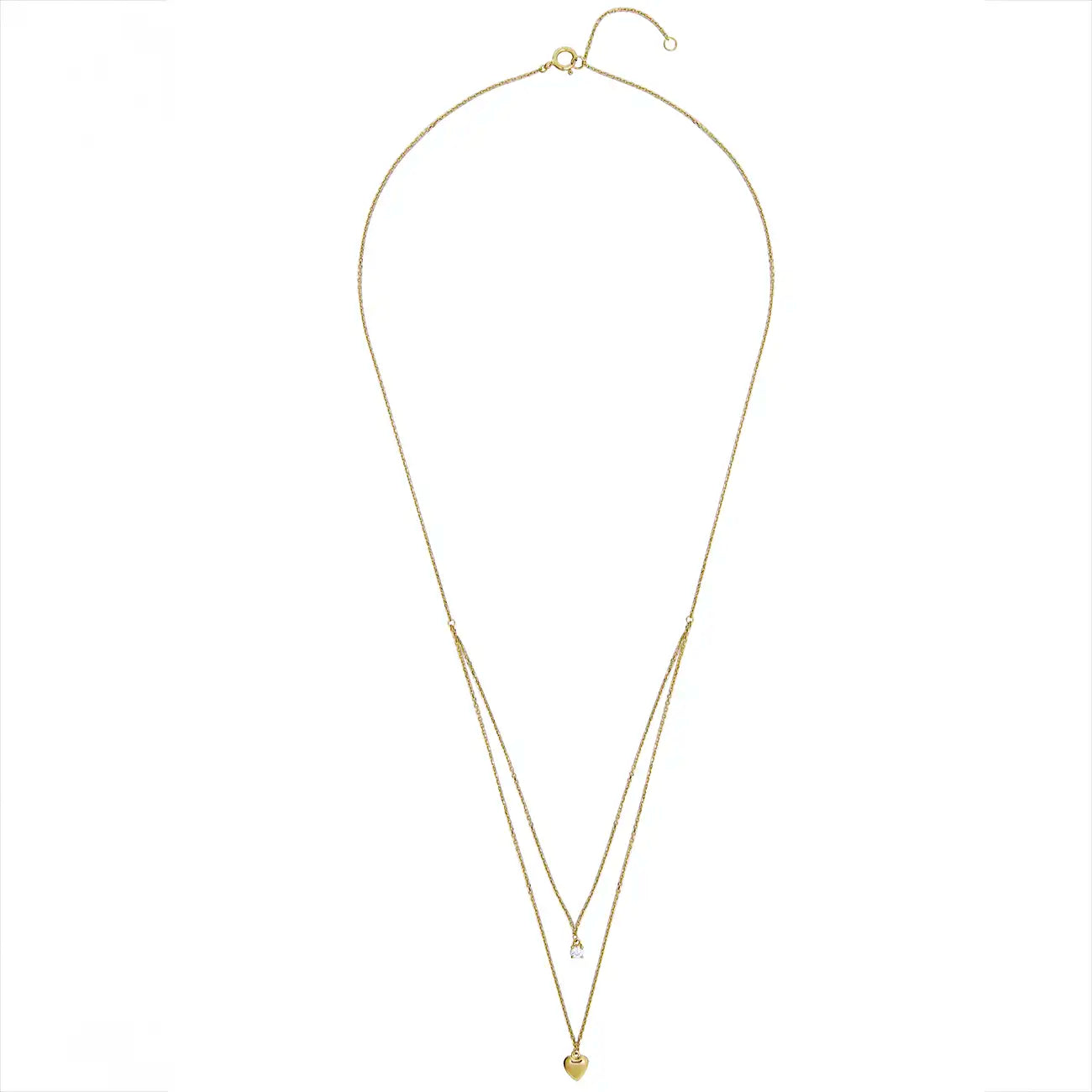 Minimalist Silver Necklace Double Grace