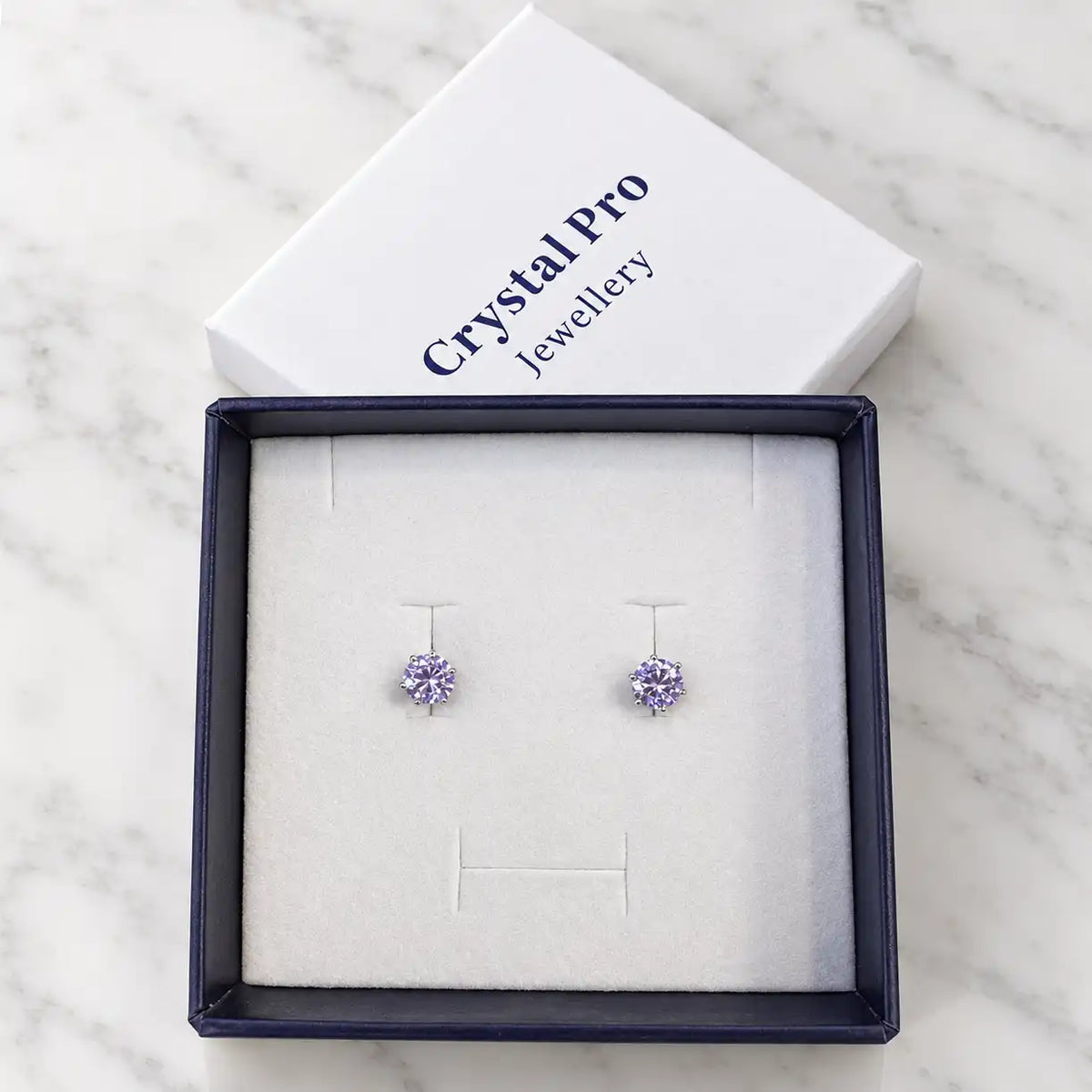 Small Silver Clover Earrings with Zirconia 18K Gold Plated