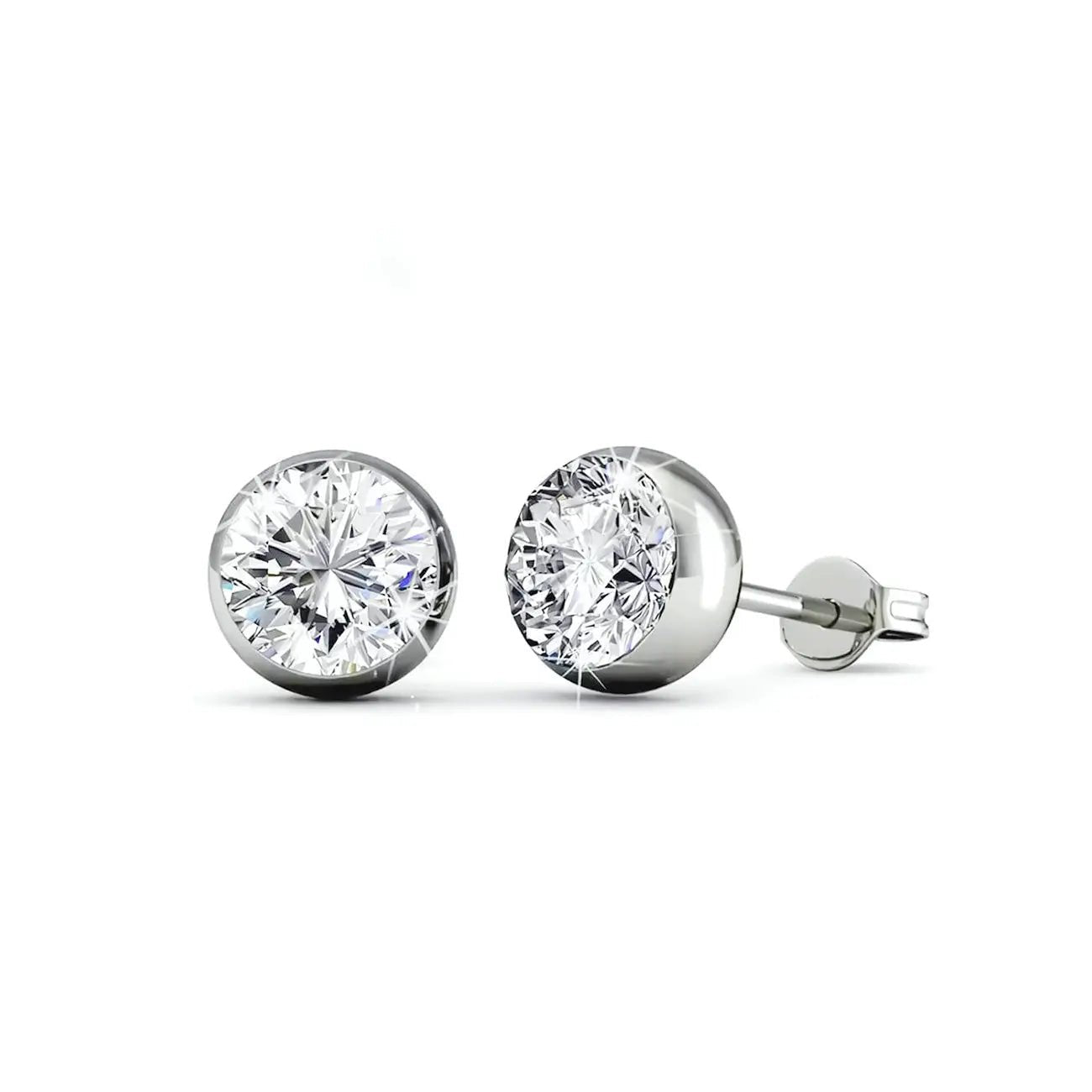 Дамски комплект бижута с 18К покритие бяло злато и премиум кристали – by Crystal Pro Jewellery