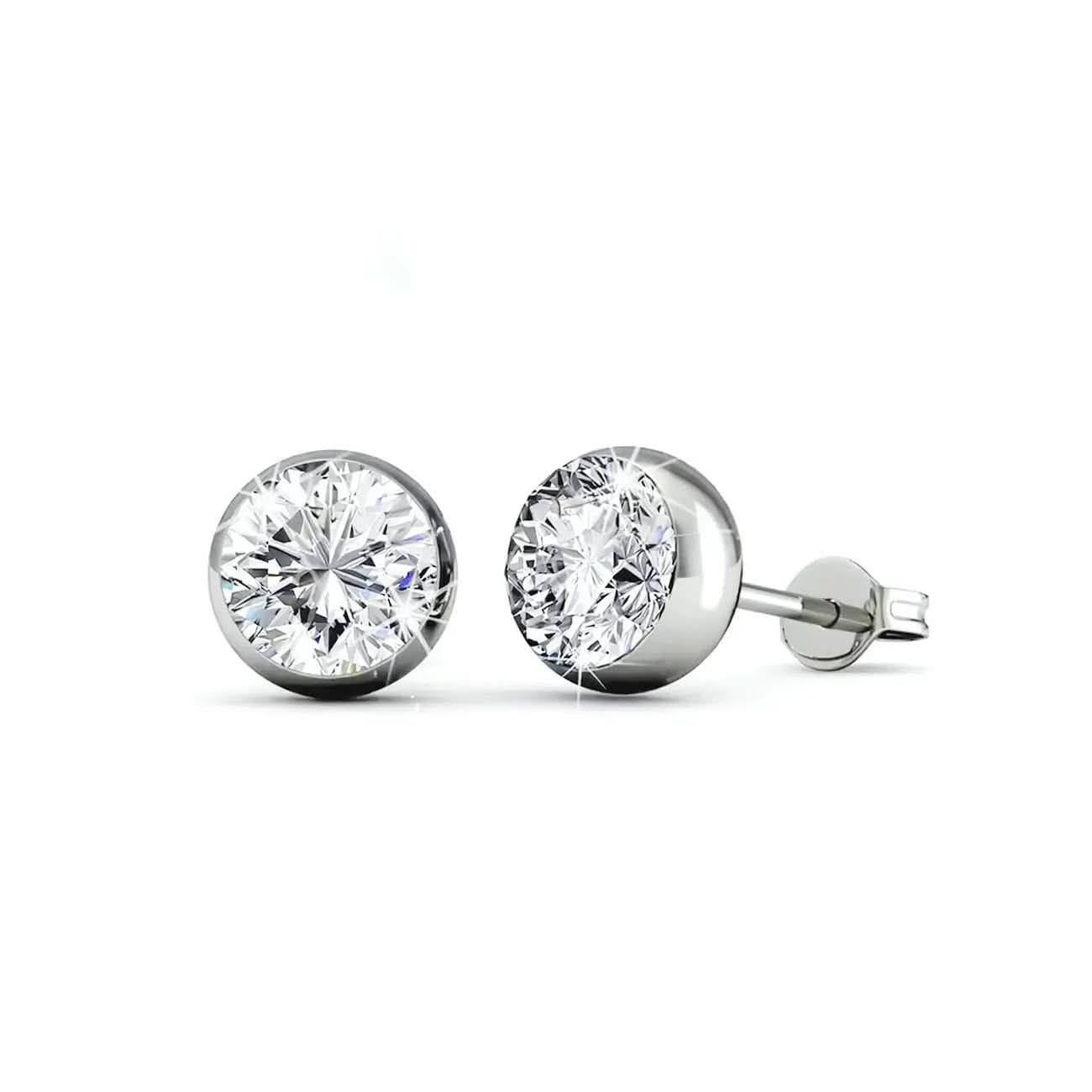 Дамски комплект бижута с 18К покритие бяло злато и премиум кристали – by Crystal Pro Jewellery