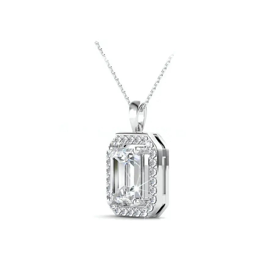 Дамски комплект Eternal Shine 18К покритие Бяло злато и премиум кристали – by Crystal Pro Jewellery