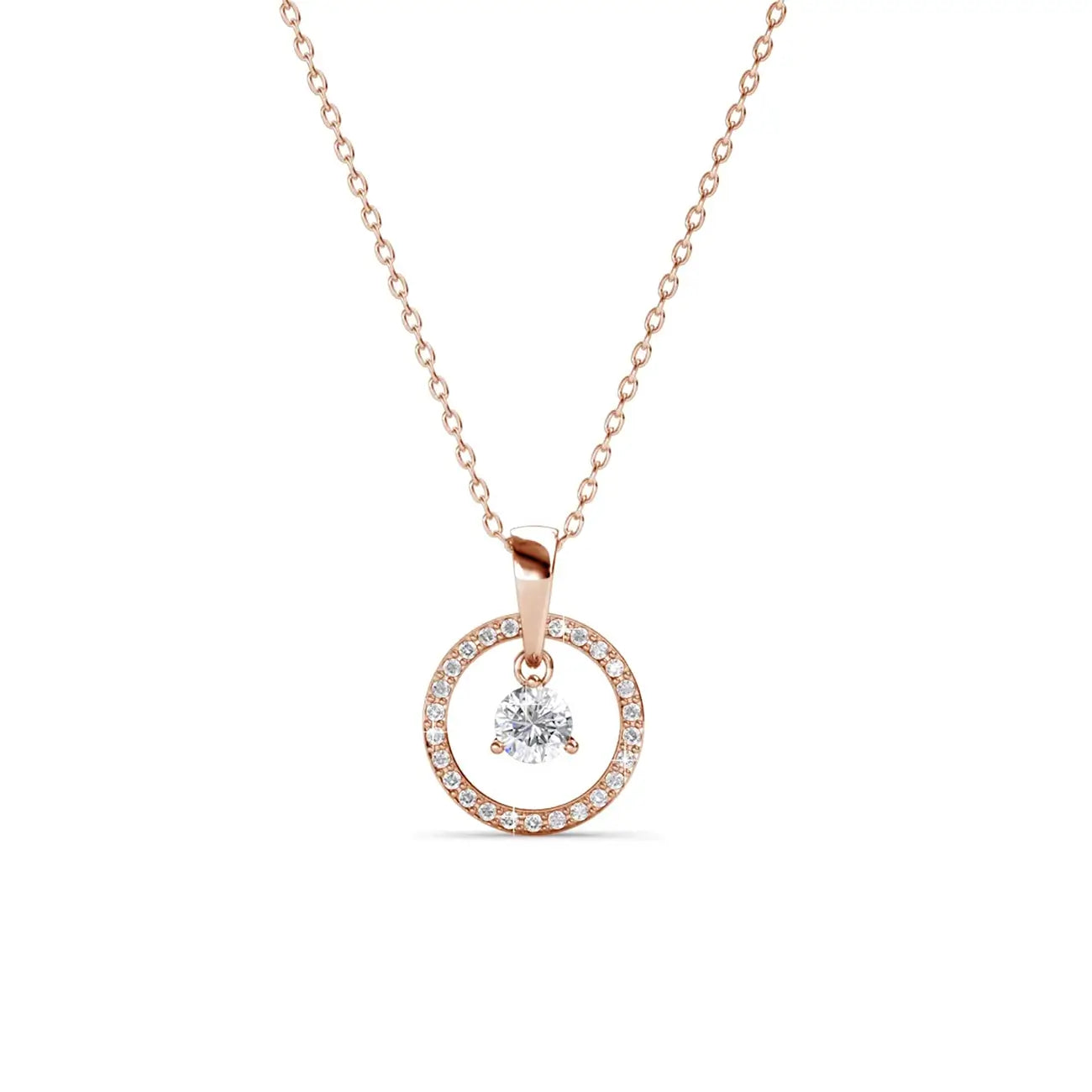 Дамско колие circle of life с покритие розово злато