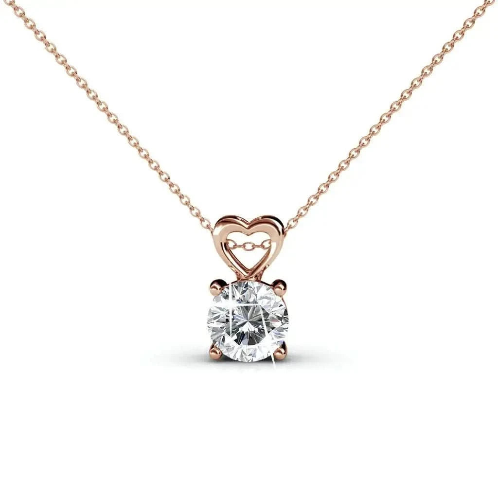 Дамско колие с австрийски кристал 18К покритие бяло злато – by Crystal Pro Jewellery