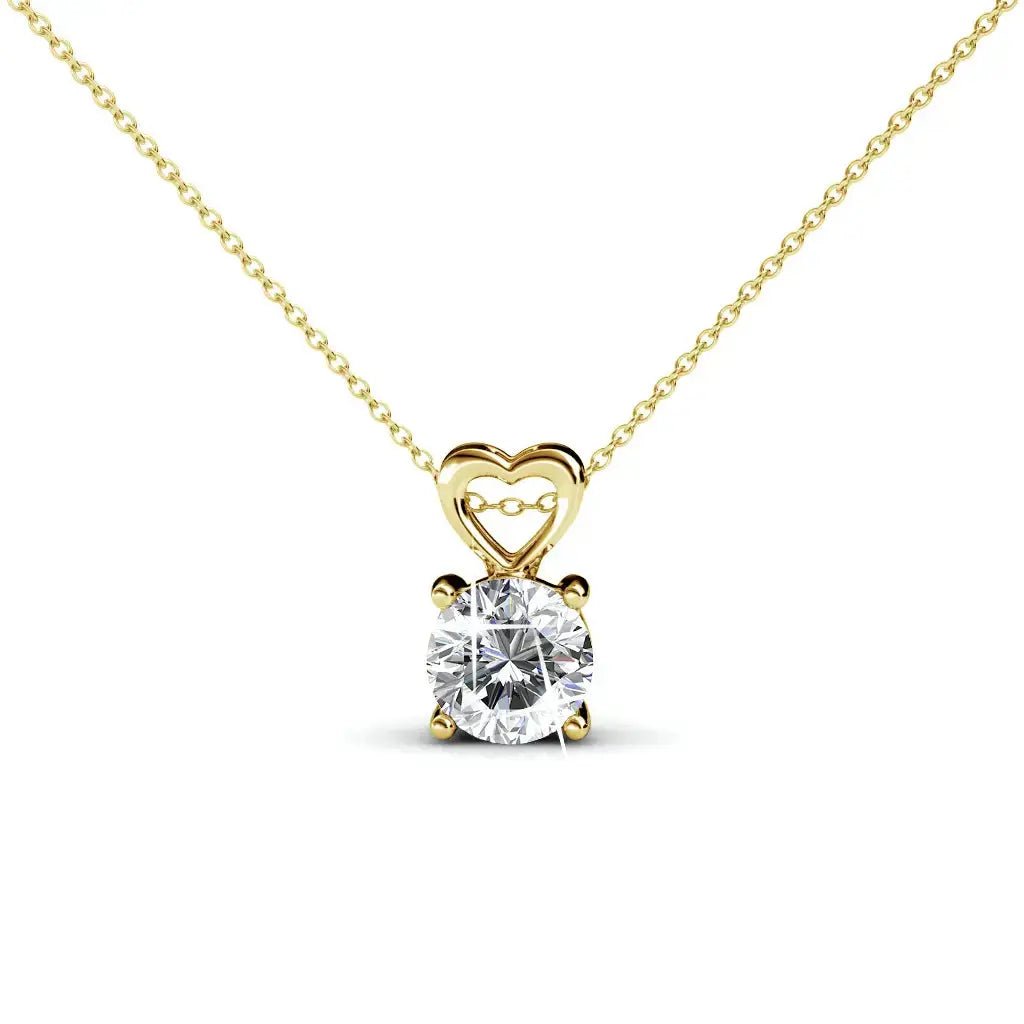 Дамско колие с австрийски кристал 18К покритие бяло злато – by Crystal Pro Jewellery