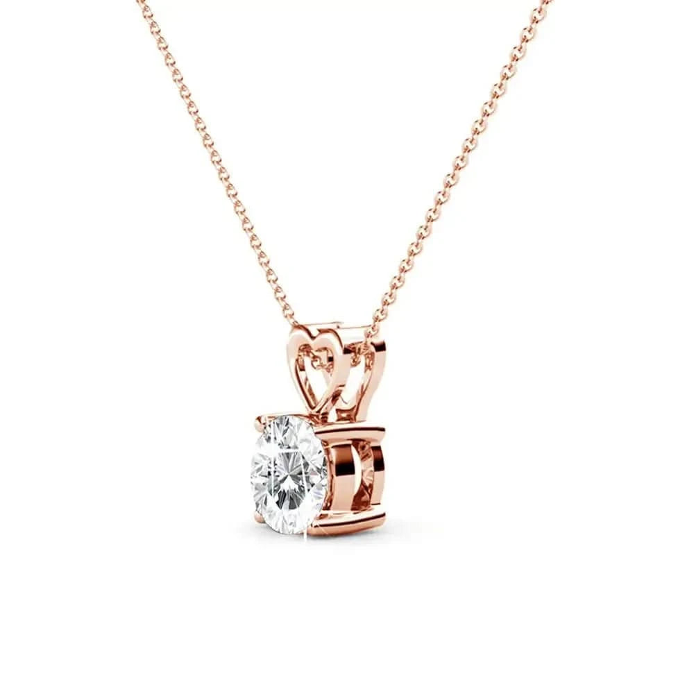 Дамско колие с австрийски кристал 18К покритие бяло злато – by Crystal Pro Jewellery