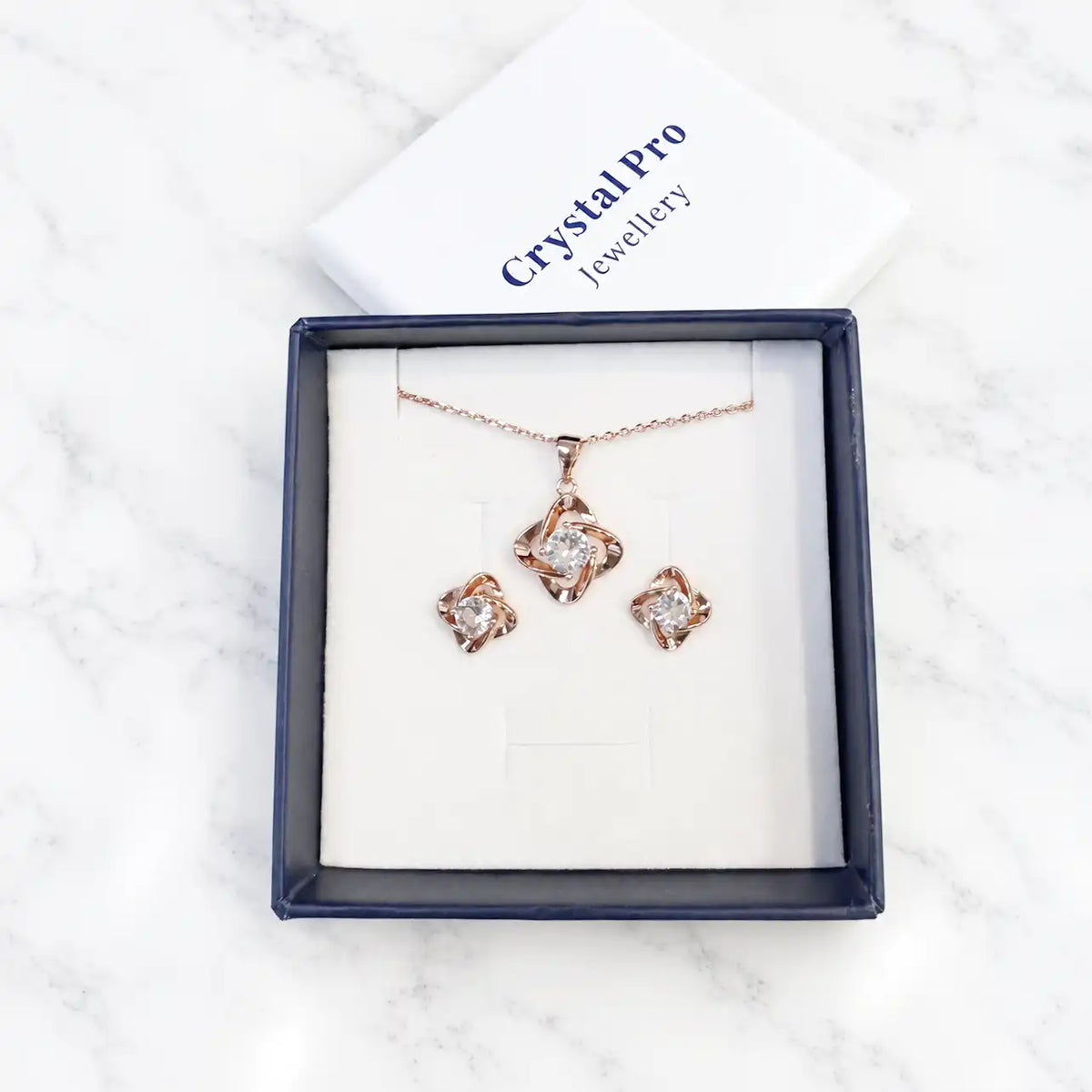 Clover of Love 18K Rose Gold Plated and Swarovski® Crystals