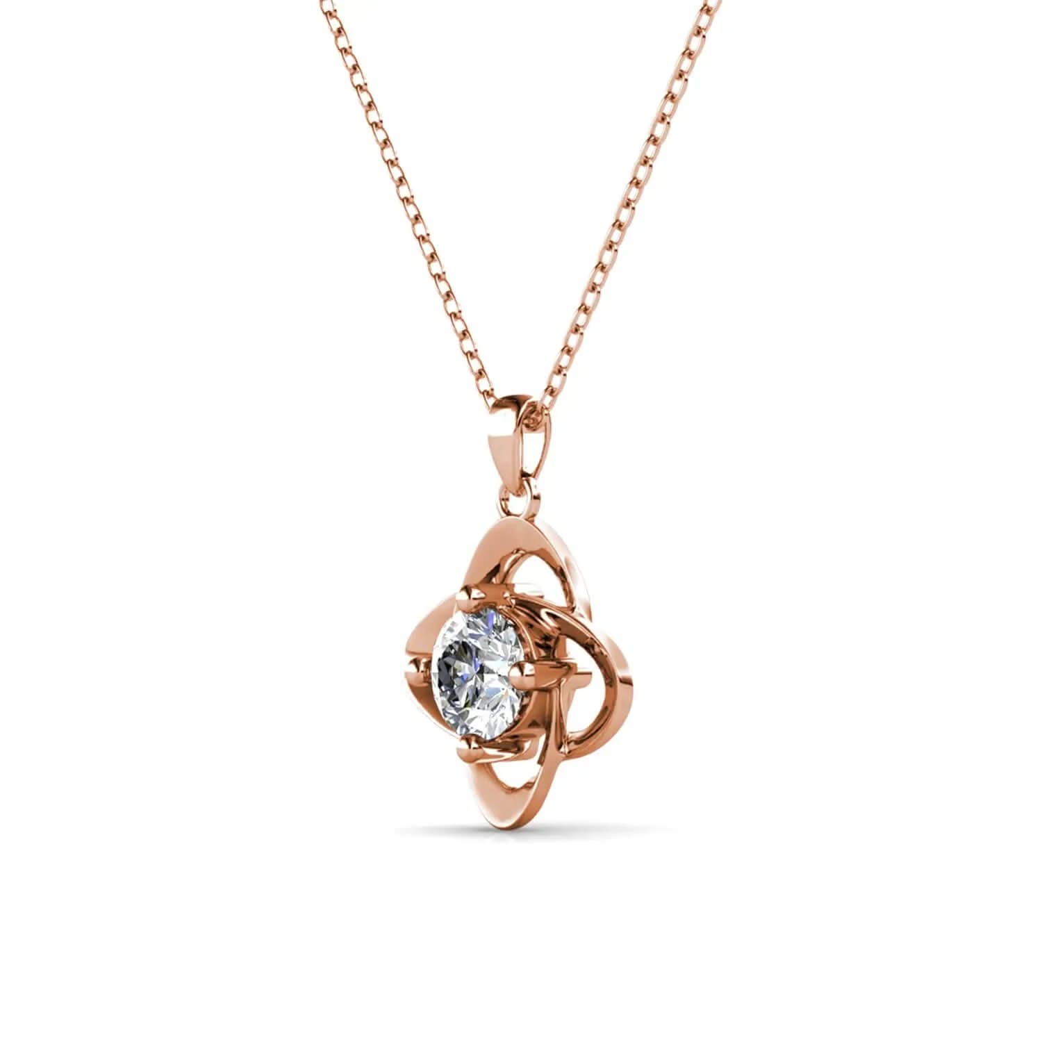 Детелина на любовта 18К покритие розово злато – by Crystal Pro Jewellery