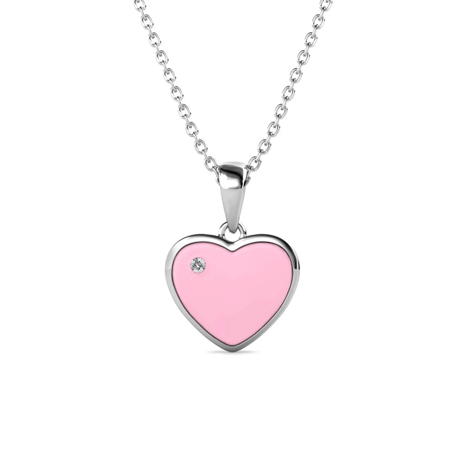 Детско колие сърце 18K покритие Розово злато – by Crystal Pro Jewellery