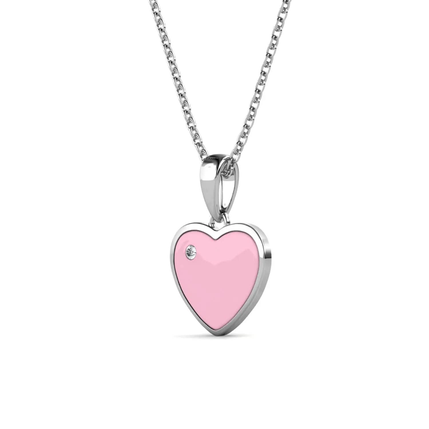 Детско колие сърце 18K покритие Розово злато – by Crystal Pro Jewellery