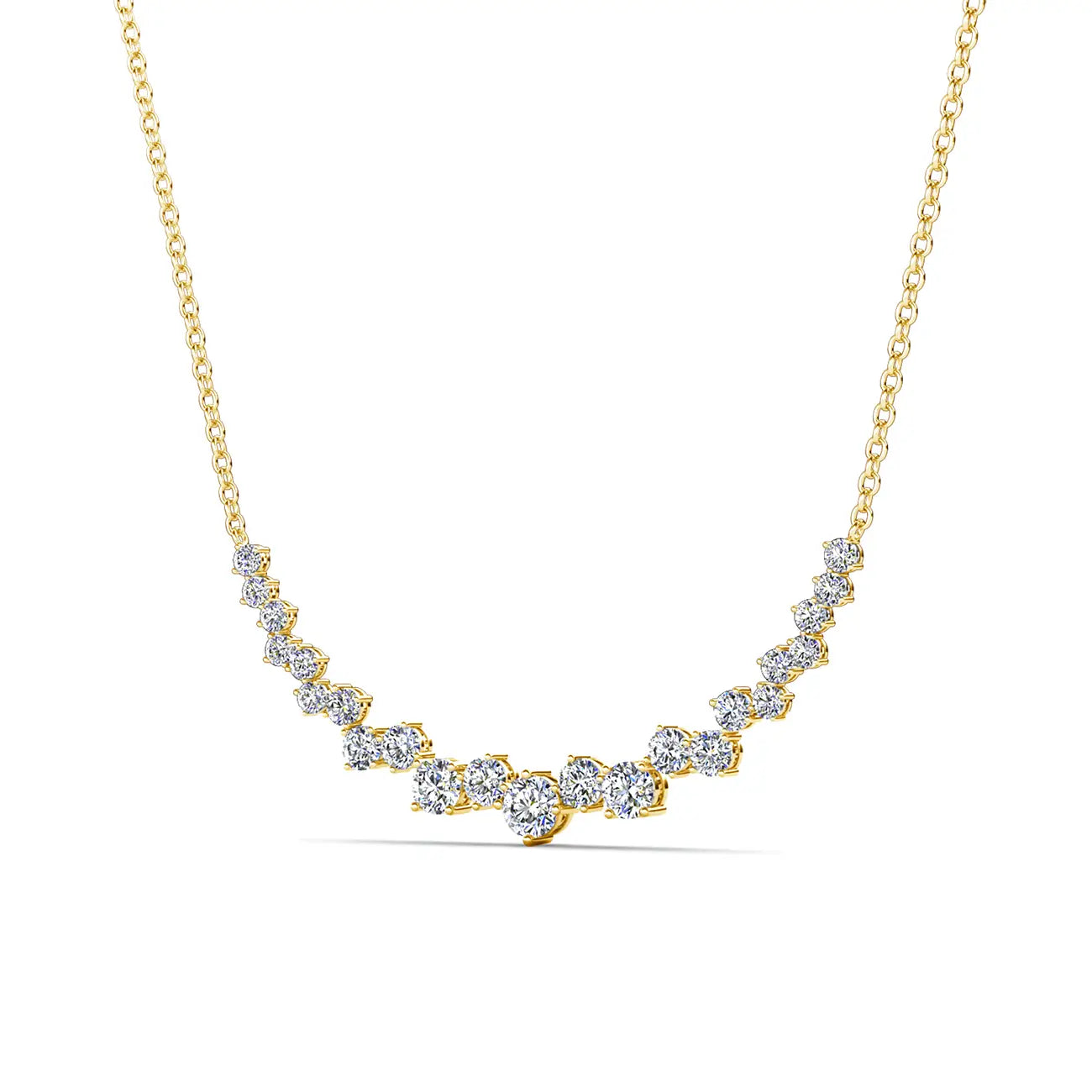 Фино дамско колие с кристали Сваровски и 18К златно покритие