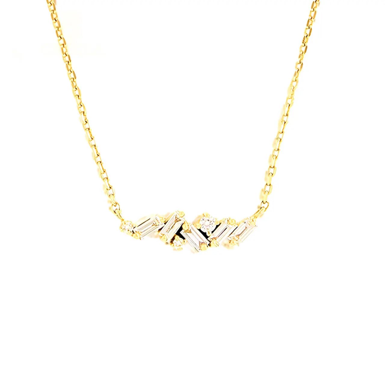 Фино сребърно колие с изящни цирконии и 18К златно покритие – by Crystal Pro Jewellery