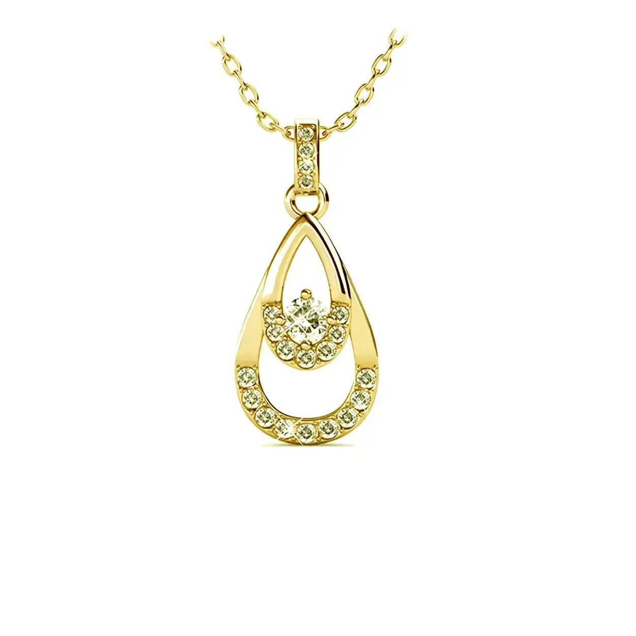 Класическо сребърно колие Елегантна капка – by Crystal Pro Jewellery