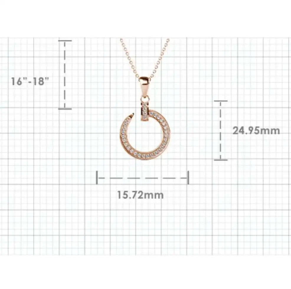Round screw earrings 18K rose gold plated