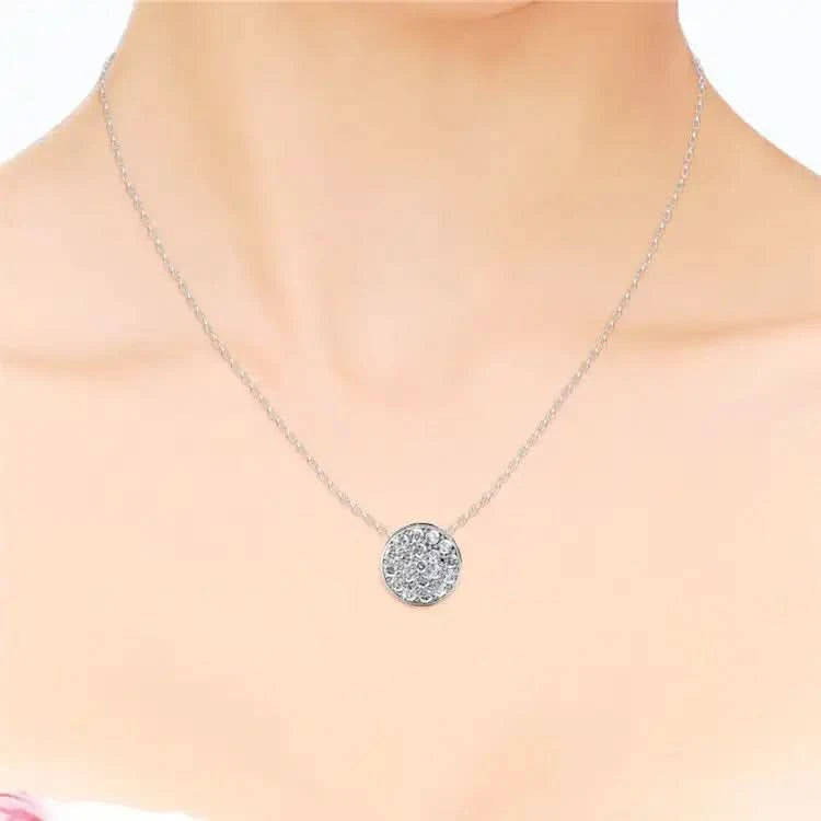 Колие Crystal Circle с австрийски кристали 18К Златно покритие