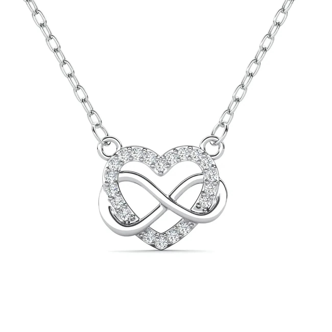 Колие Сърце с блясък на австрийски кристали 18К златно покритие – by Crystal Pro Jewellery