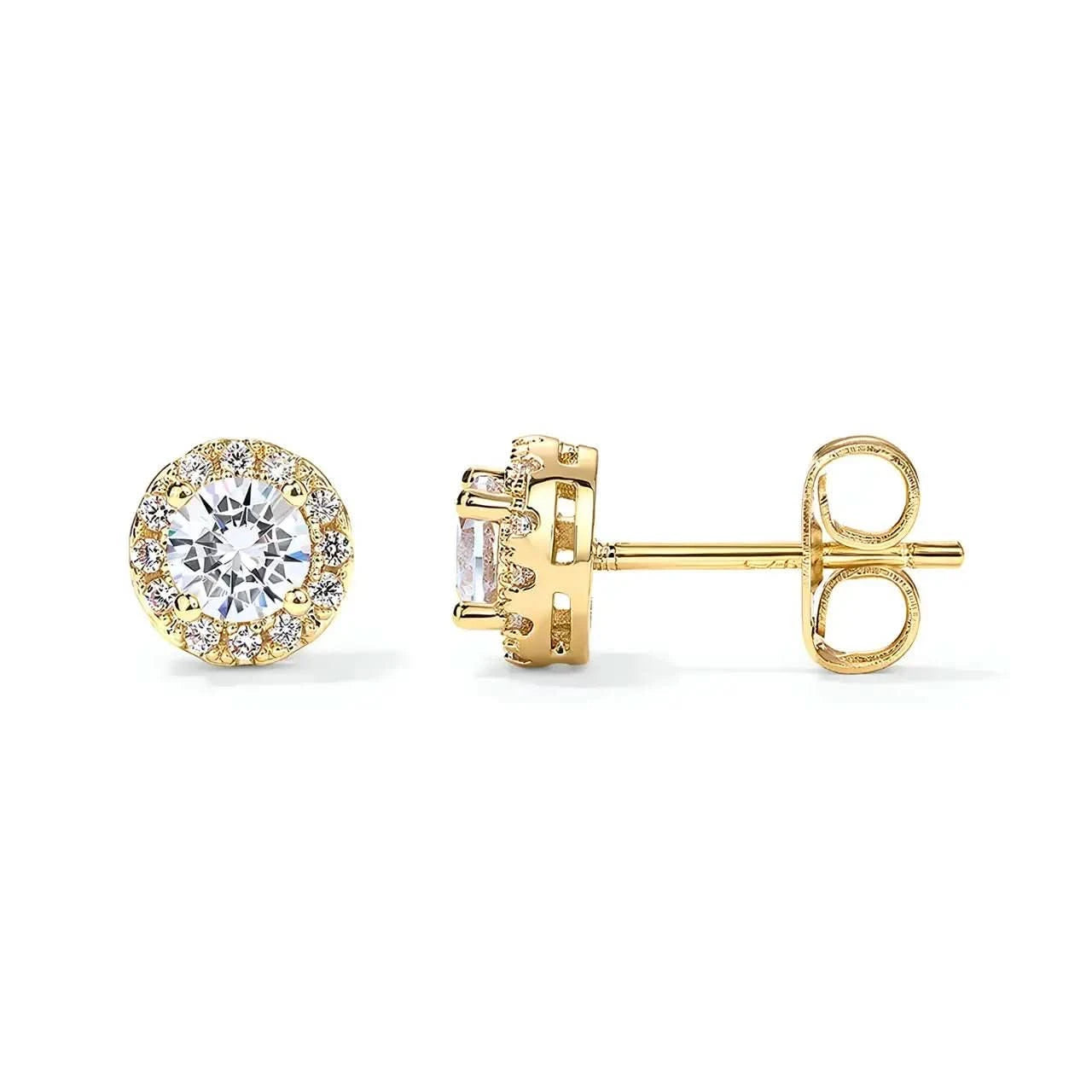 Кръгли Сребърни Обици с цирконии – by Crystal Pro Jewellery