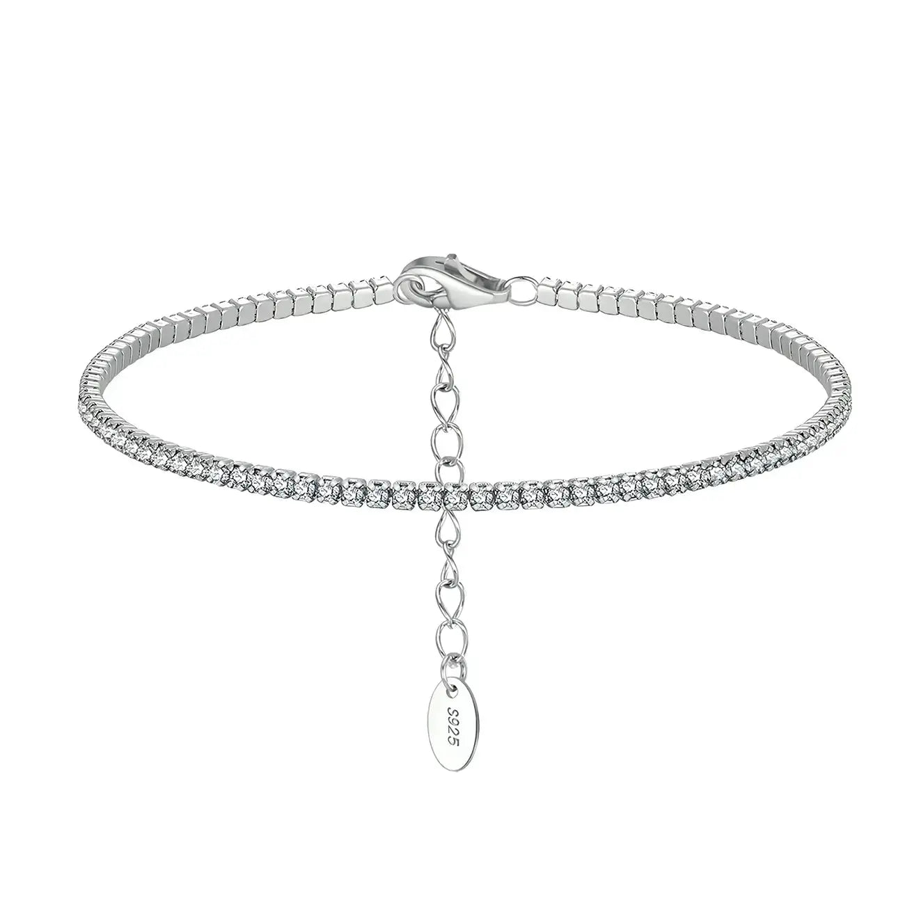 Луксозна тенис гривна с кубични цирконии Сребро 925 с покритие от 18K злато – by Crystal Pro Jewellery