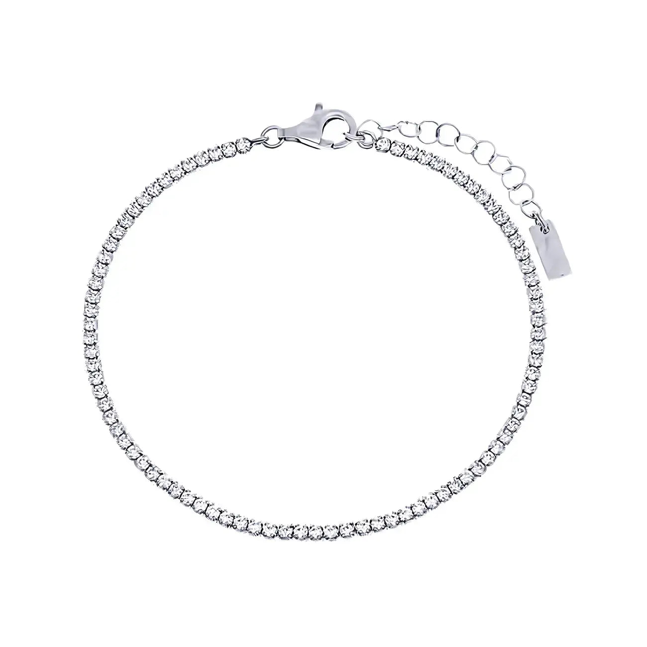 Луксозна тенис гривна с кубични цирконии Сребро 925 с покритие от 18K злато – by Crystal Pro Jewellery