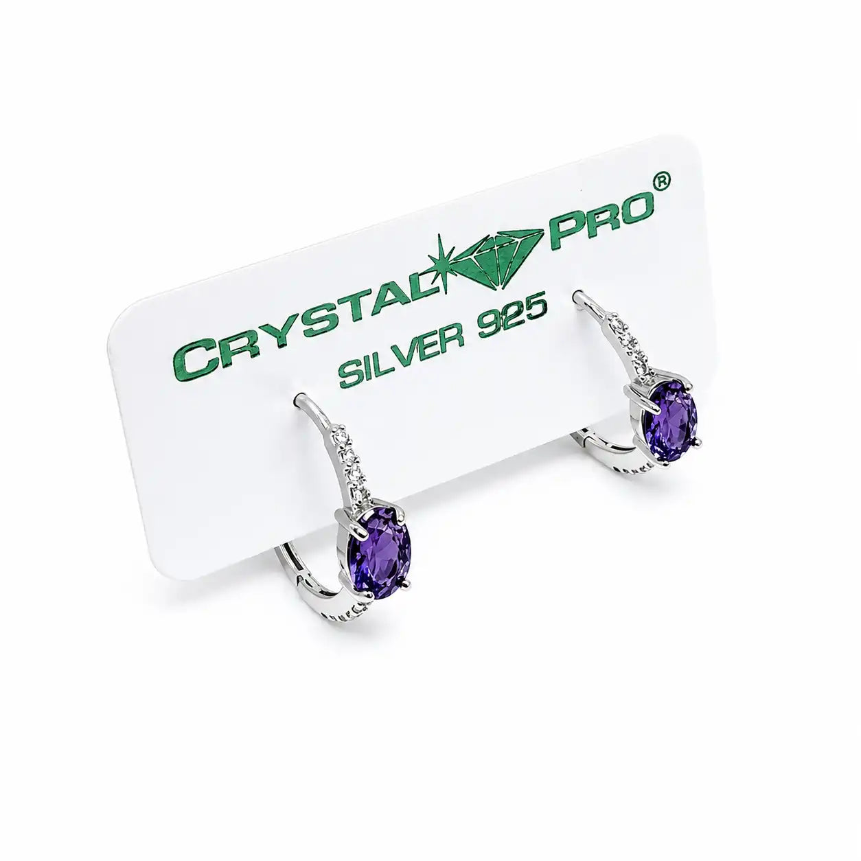 Luxury Silver Earrings with Nano Alexandrite Fine Jewelry