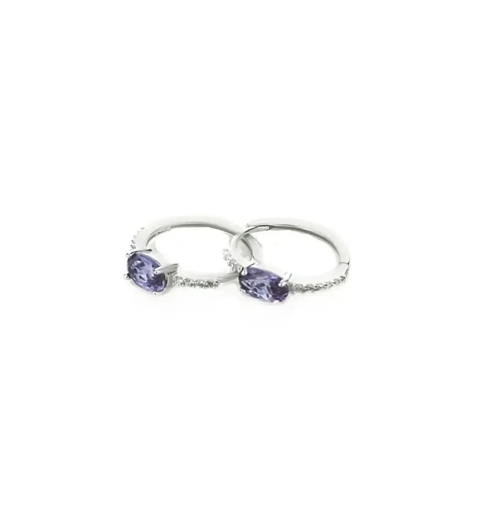 Луксозни сребърни обици с Нано Александрит Фина бижутерия – by Crystal Pro Jewellery