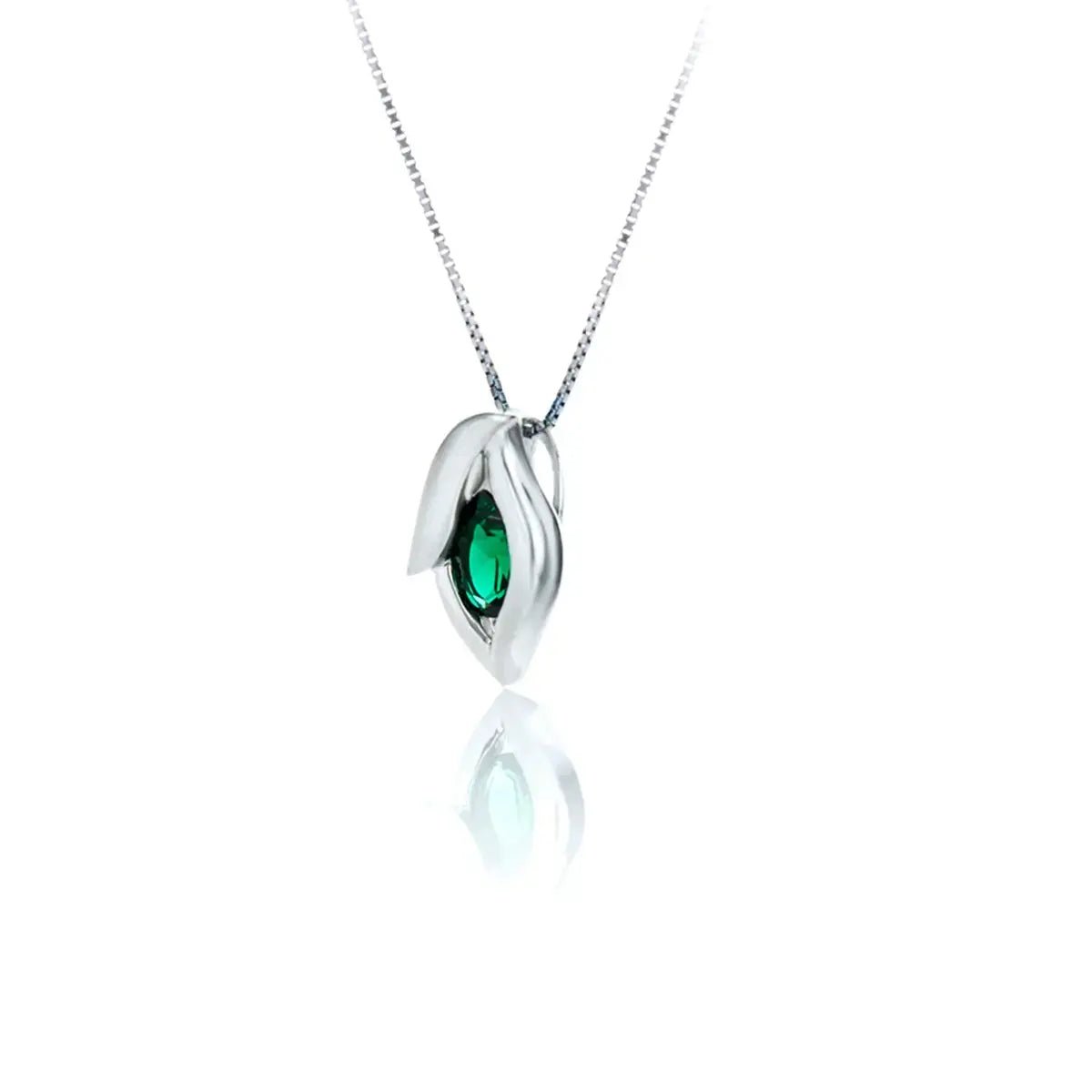 Луксозно колие в цвят Смарагд с Нано камъни от Сребро 925 – by Crystal Pro Jewellery