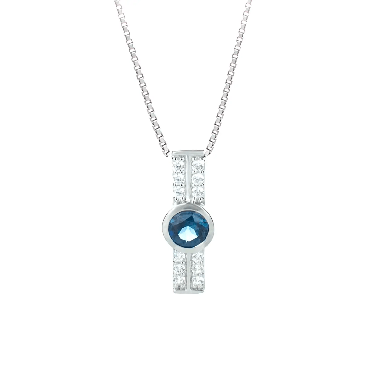 Луксозно сребърно колие с блясъка на Лондон Топаз – by Crystal Pro Jewellery