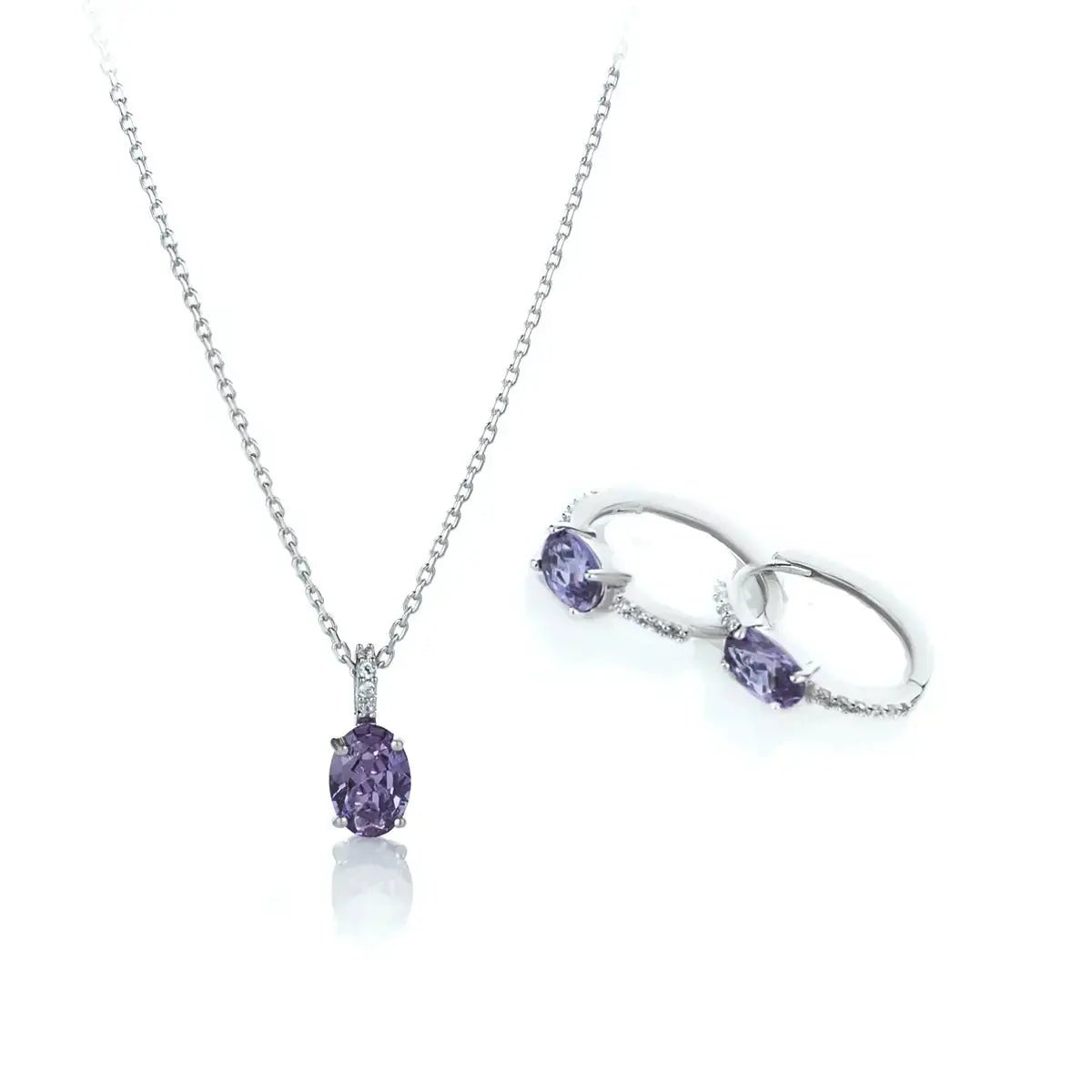 Луксозно сребърно колие с Нано Александрит Фина бижутерия – by Crystal Pro Jewellery
