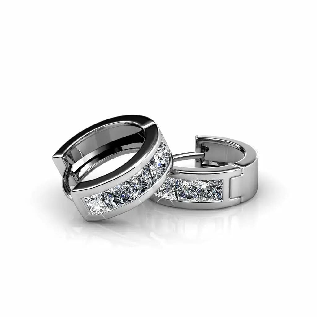 Малки халки обици с 18К покритие розово злато – by Crystal Pro Jewellery