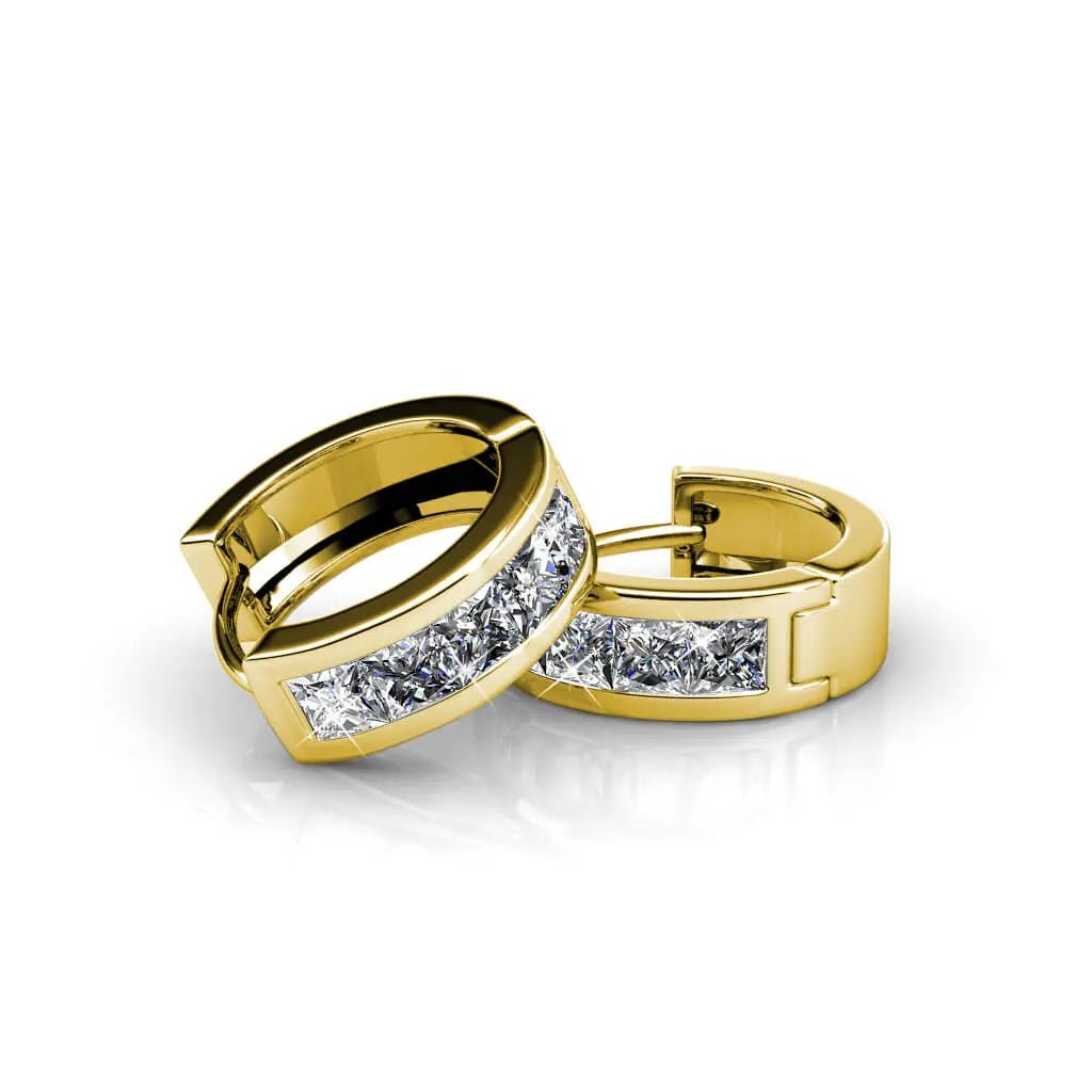 Малки халки обици с 18K златно покритие – by Crystal Pro Jewellery