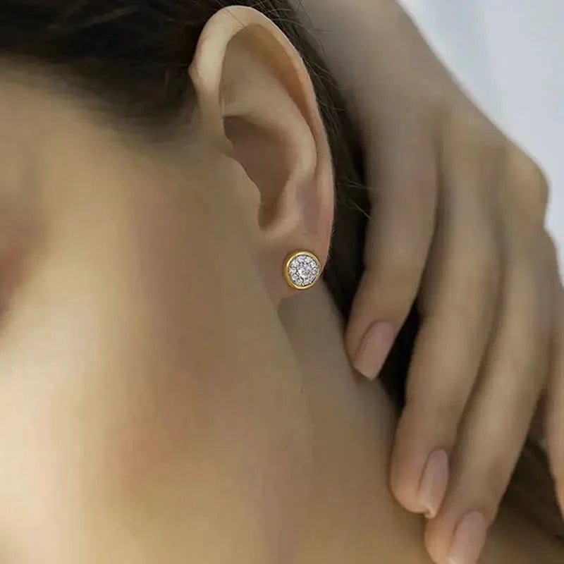 Малки кръгли обици Shine for You Сребро 925 – by Crystal Pro Jewellery