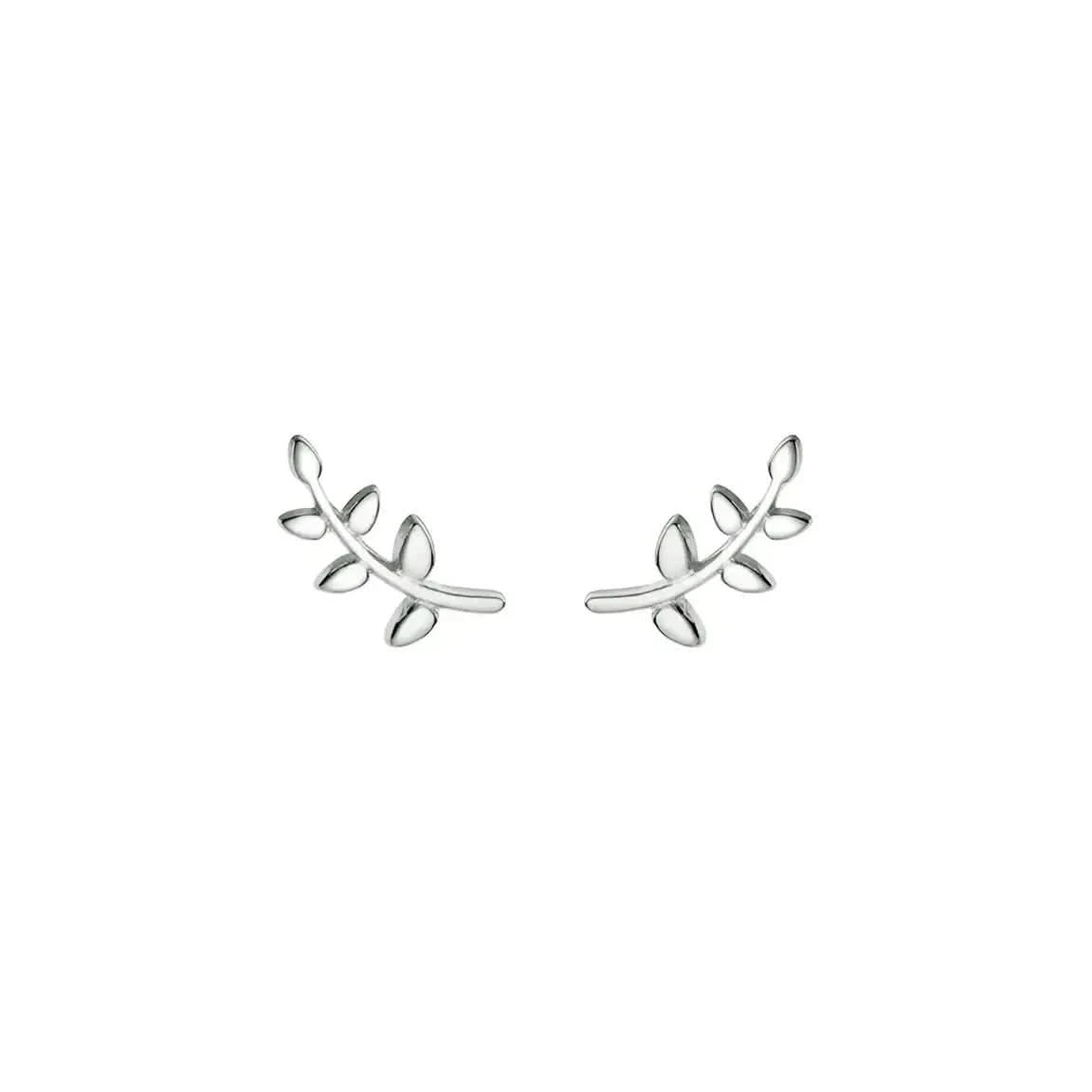 Минималистични обици с форма на листа Сребро 925 – by Crystal Pro Jewellery