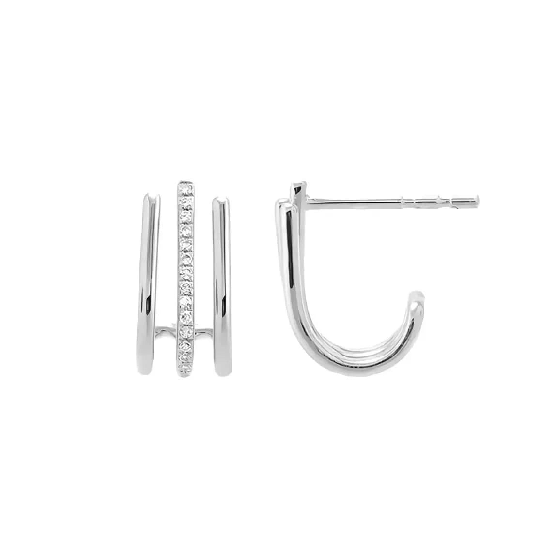 Минималистични тройни халки на винт Сребро 925 – by Crystal Pro Jewellery