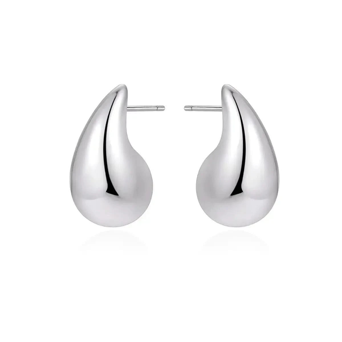 Модерни сребърни обици с форма на Водна капка – by Crystal Pro Jewellery
