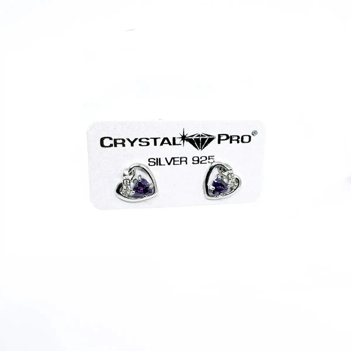 Модни сребърни обици с Нано Александрит Дизайн на сърце – by Crystal Pro Jewellery