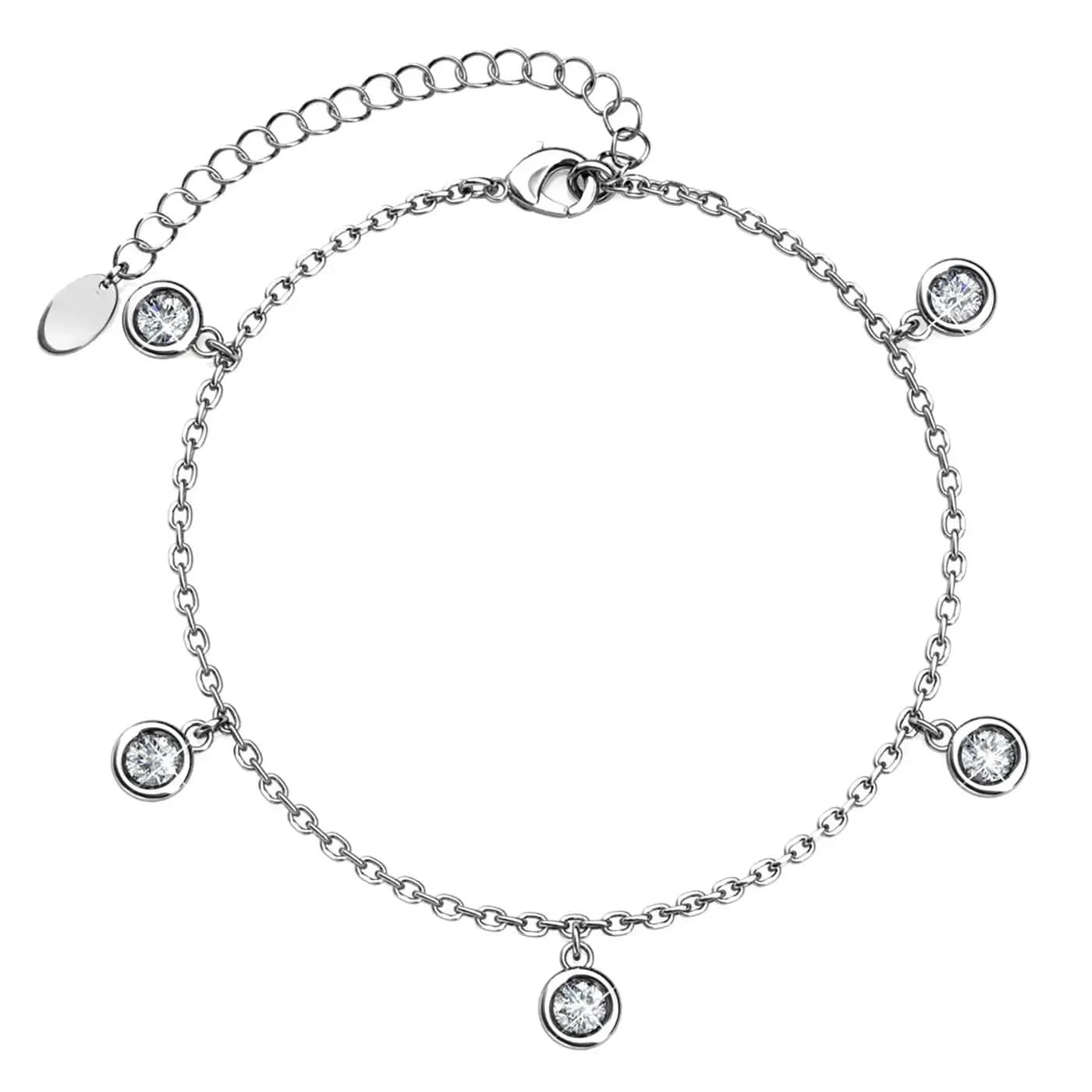 Нежна гривна Charm Glow 18K златно покритие – by Crystal Pro Jewellery