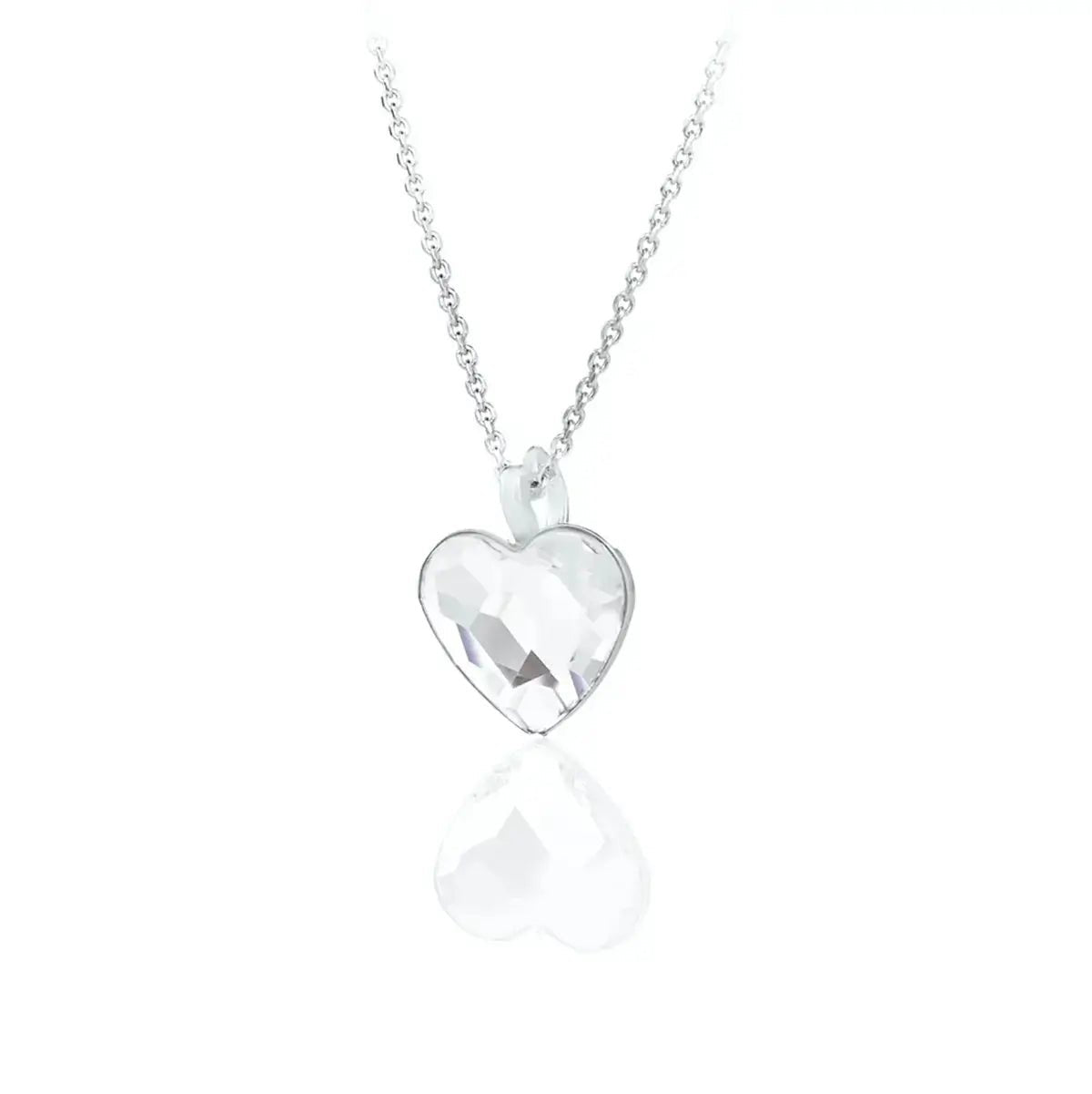 Нежно колие с кристално сърце Сребро 925 – by Crystal Pro Jewellery