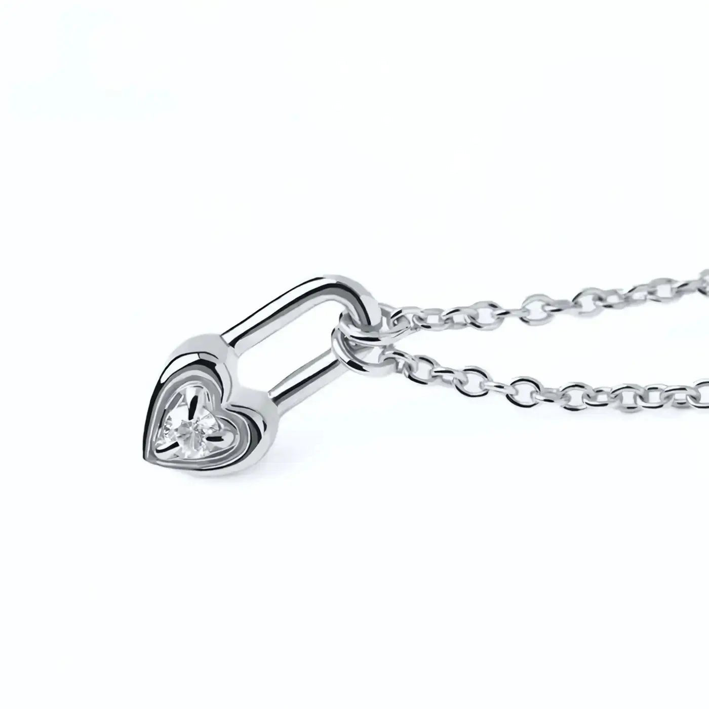 Нежно сребърно колие Романтично катинарче – by Crystal Pro Jewellery