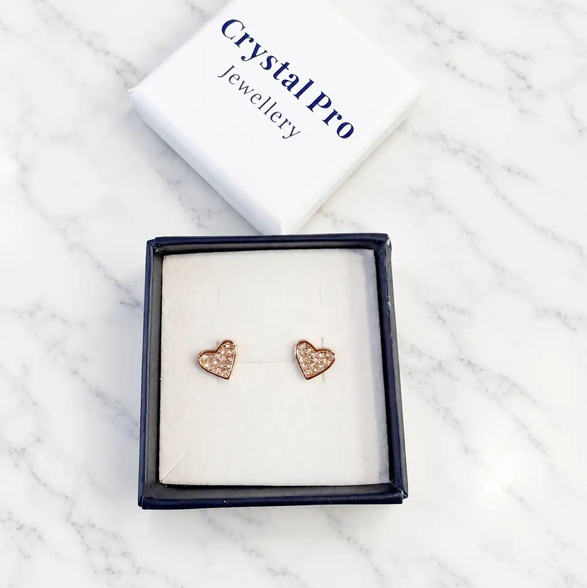 Round screw earrings 18K rose gold plated