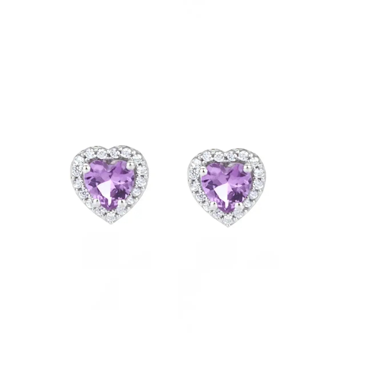 Обици Amethyst Love с Нано камъни Сребро 925 – by Crystal Pro Jewellery