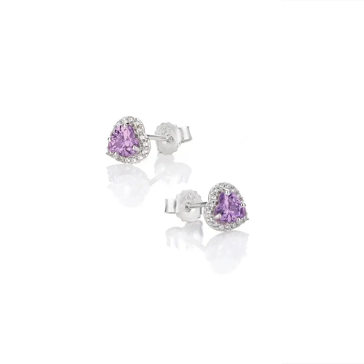 Обици Amethyst Love с Нано камъни Сребро 925 – by Crystal Pro Jewellery
