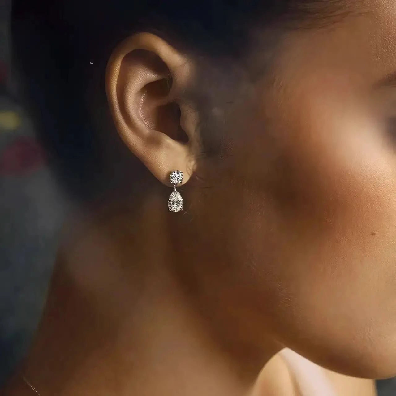 Обици Капки Сребро 925 с 18К златно покритие и цирконии – by Crystal Pro Jewellery