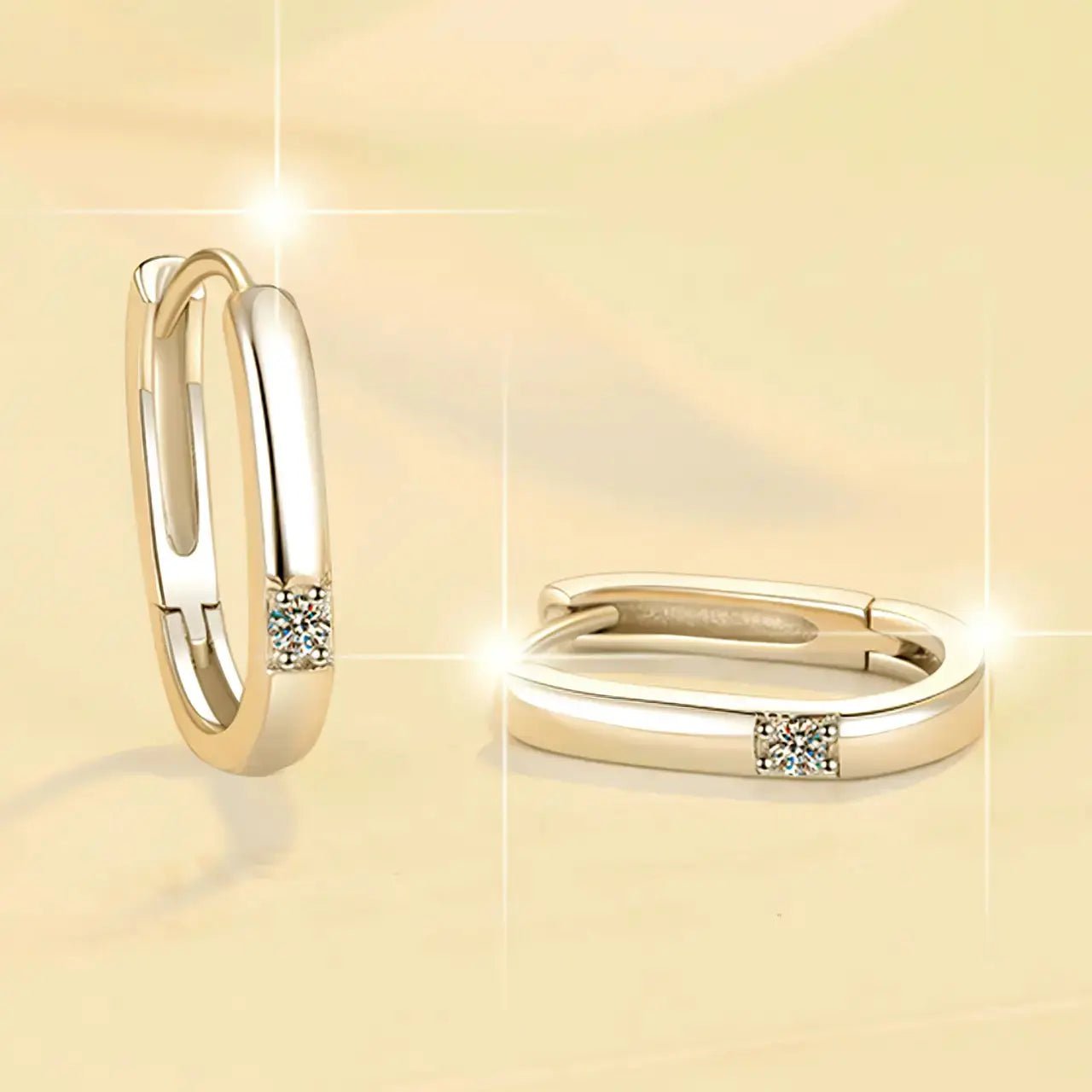 Обици Халки от Сребро 925 и цирконий Изчистен елегантен стил – by Crystal Pro Jewellery