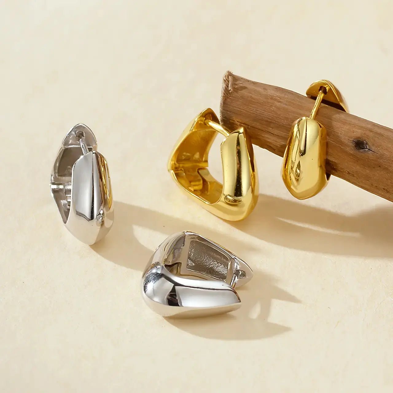 Oбици Халки от Сребро 925 Модерен геометричен дизайн – by Crystal Pro Jewellery