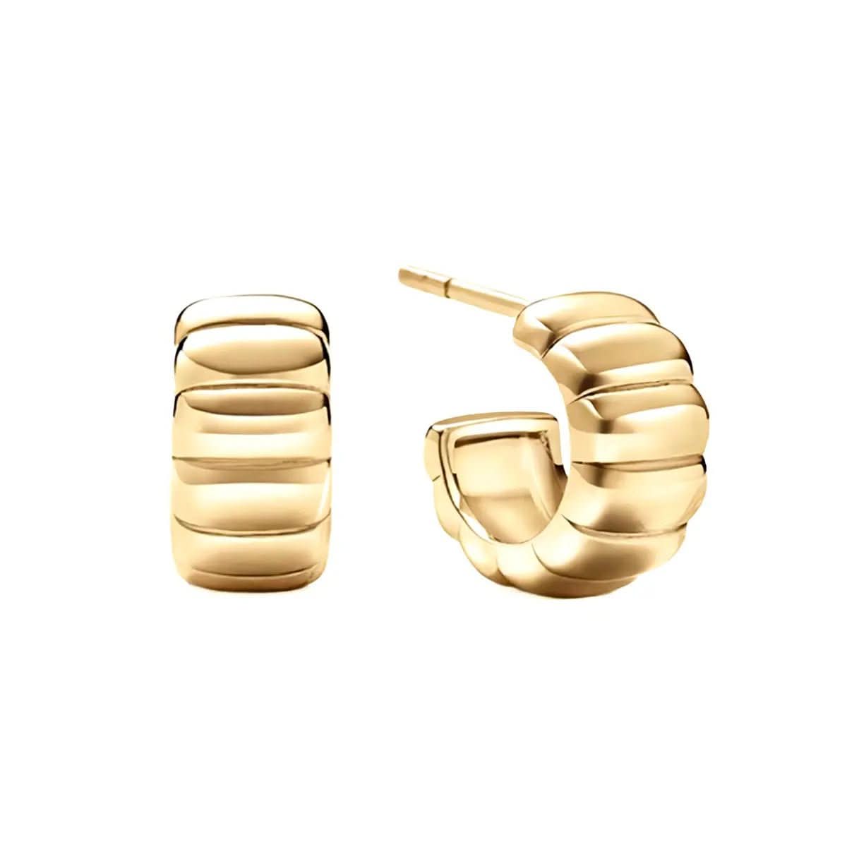 Обици Халки с дръзка текстура Сребро 925 – by Crystal Pro Jewellery