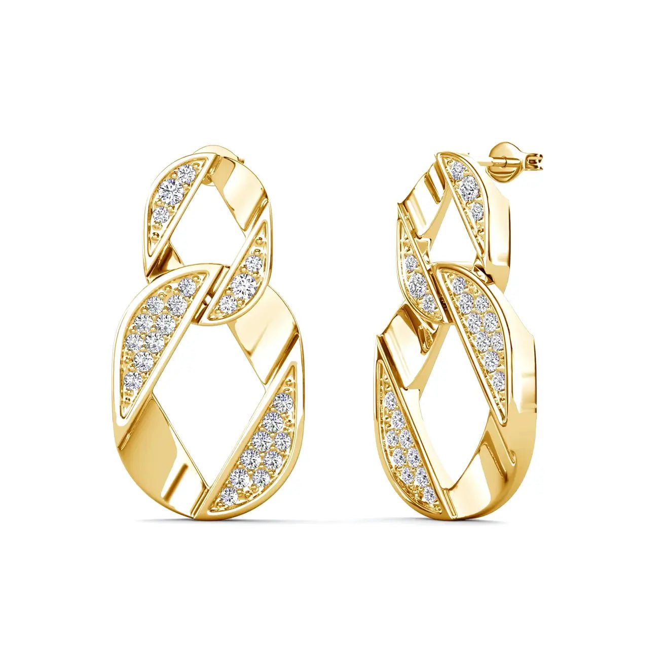 Обици с кристален блясък Gold Glam – by Crystal Pro Jewellery