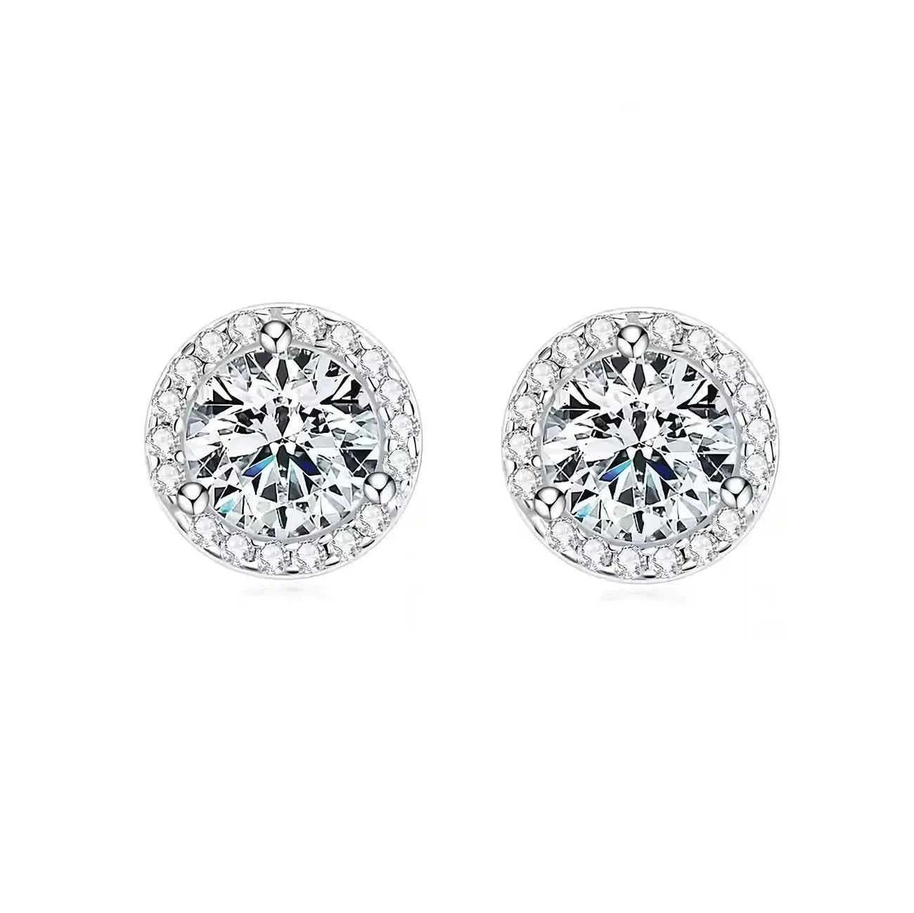 Обици с Мойсанит Сертифициран от GRA Сребро 925 – by Crystal Pro Jewellery