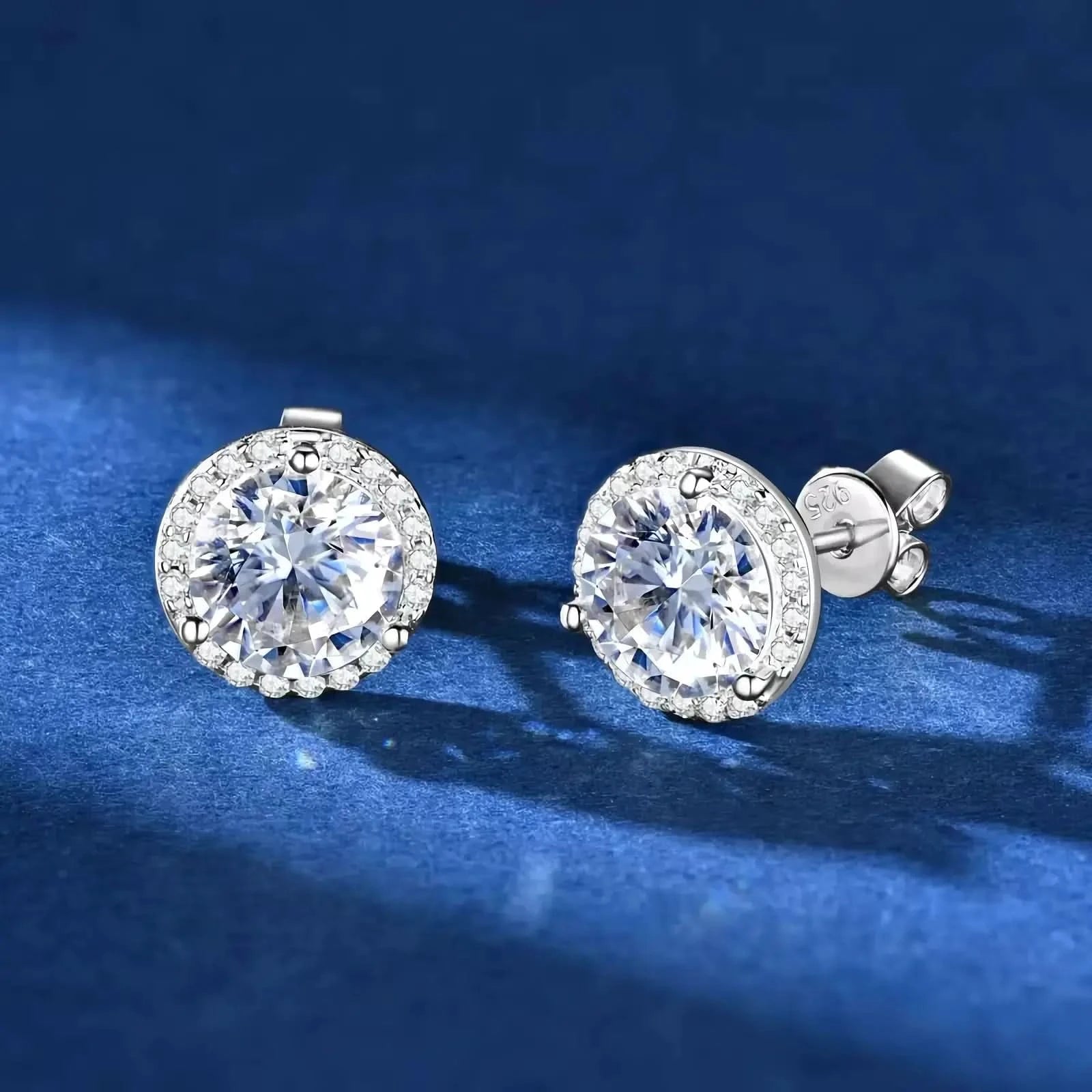 Обици с Мойсанит Сертифициран от GRA Сребро 925 – by Crystal Pro Jewellery