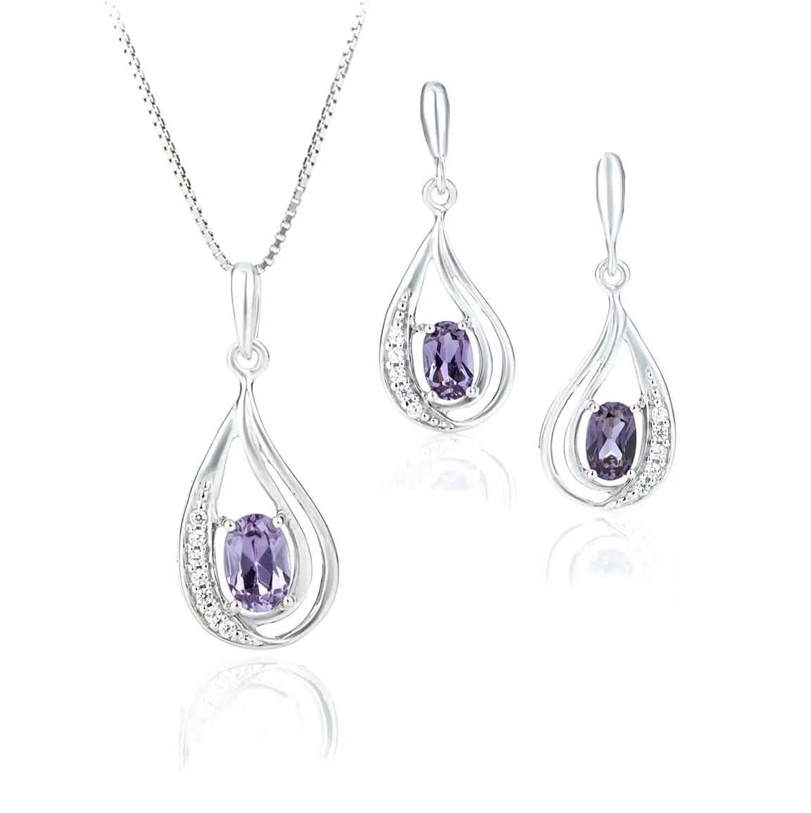Обици с Нано Александрит Луксозен блясък в лилаво – by Crystal Pro Jewellery