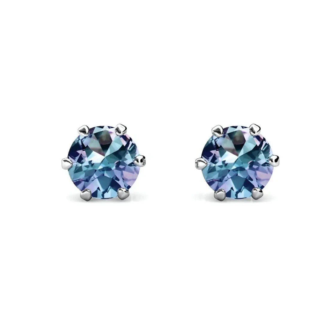 Oбици Сребро 925 с лабораторен Александрит Mystic Glow 18K покритие Розово злато – by Crystal Pro Jewellery